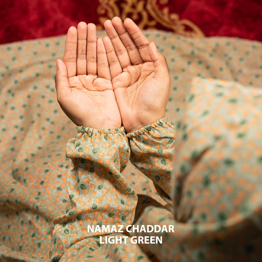 Namaz Chaddar With Sleeves - Green