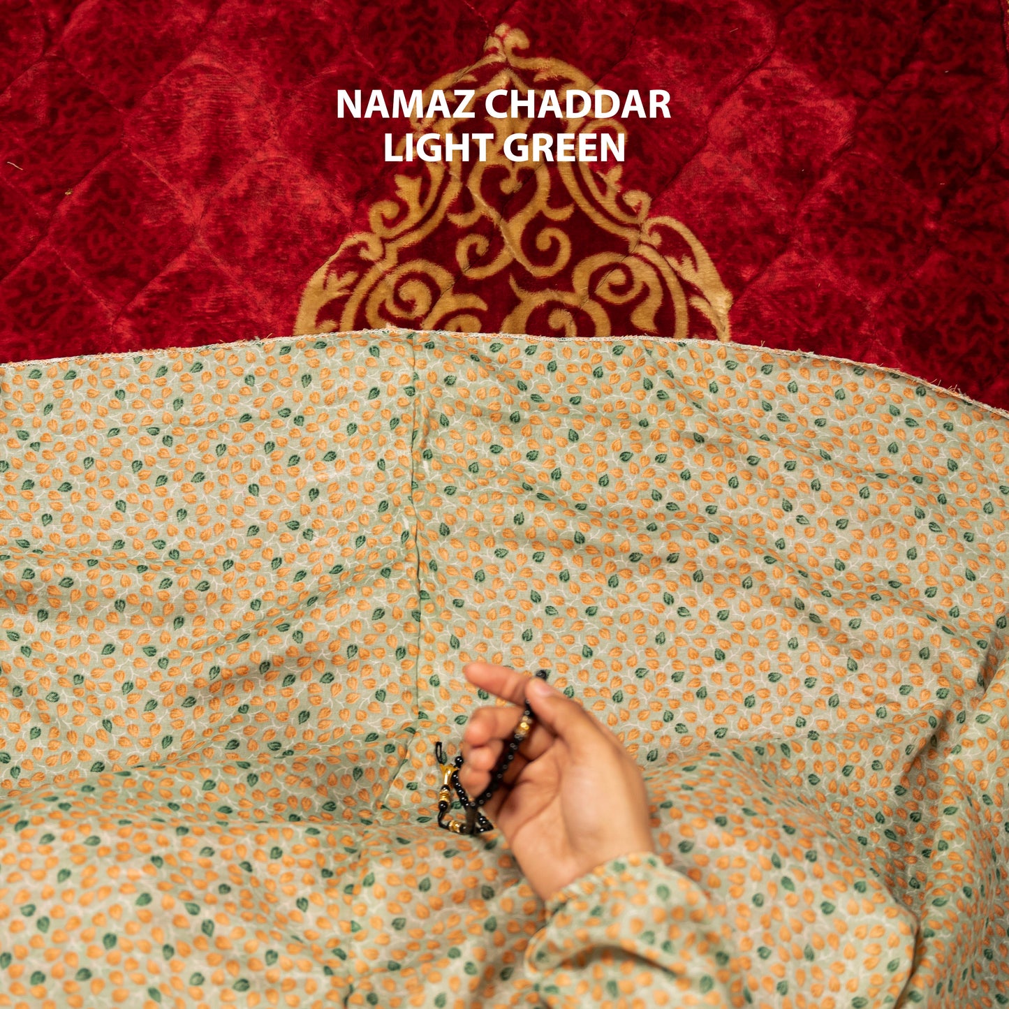 Namaz Chaddar With Sleeves - Green