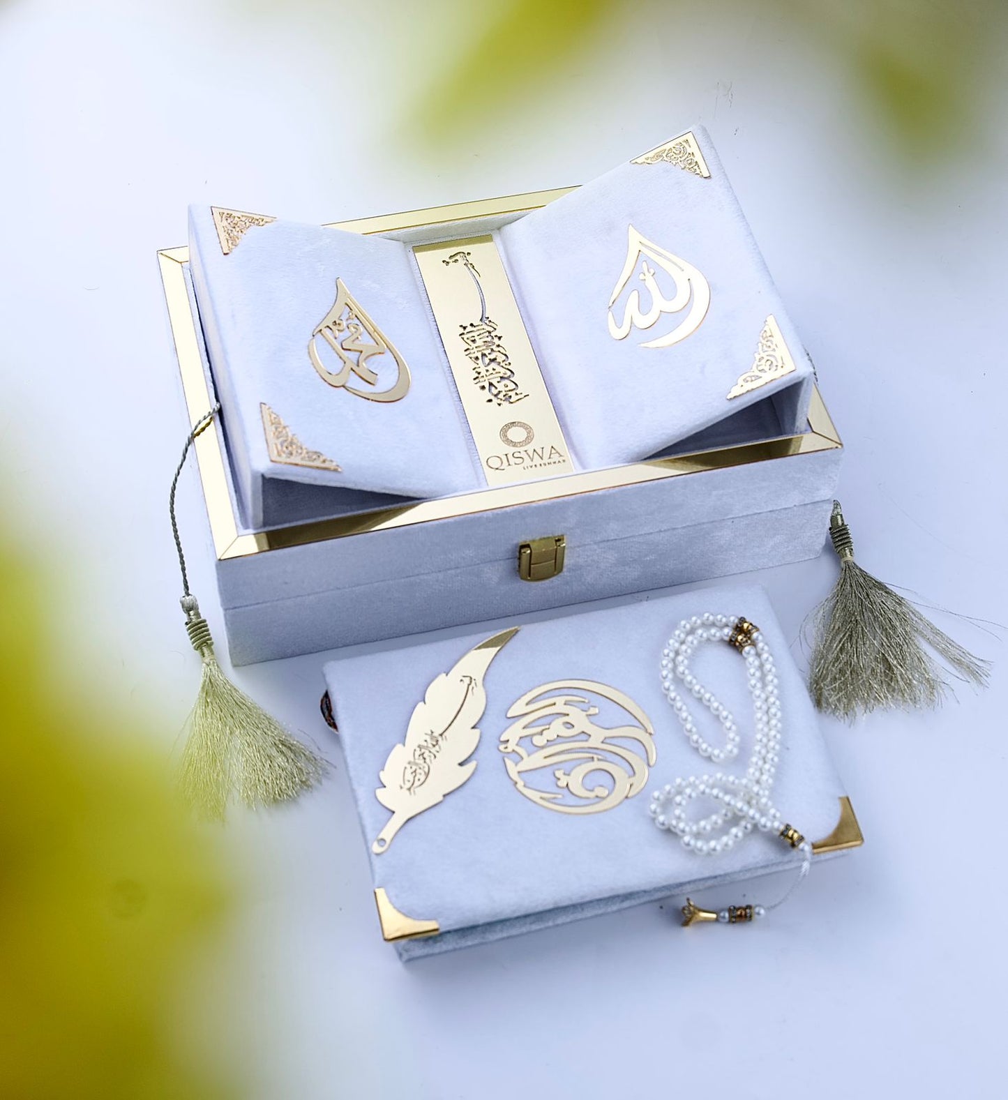 Quran Gift Set Velvet - White