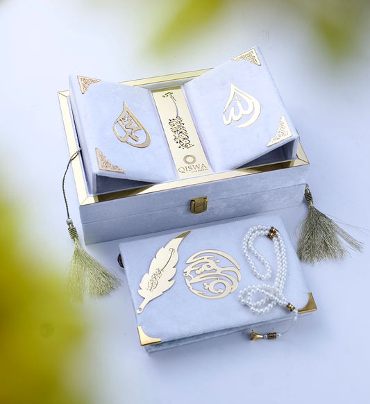 Quran Gift Set Velvet - White