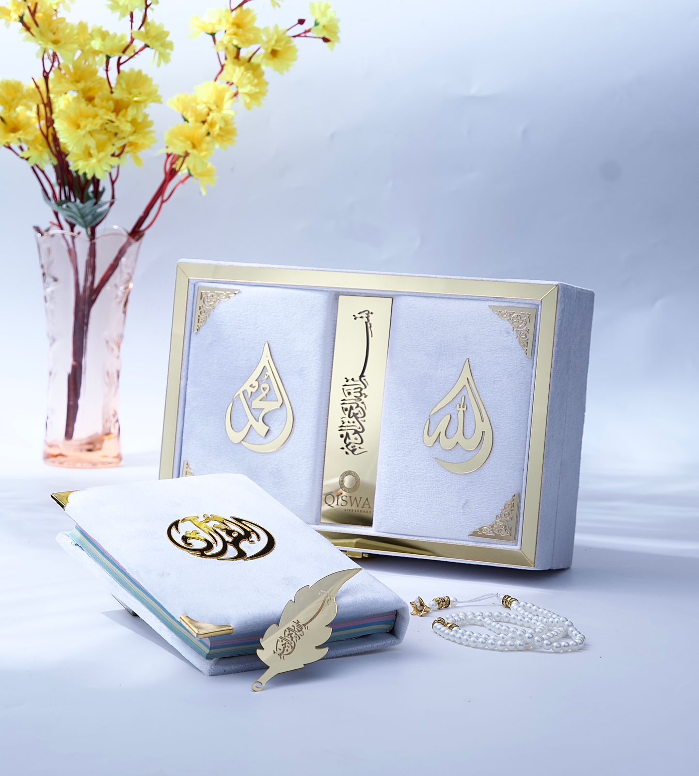 Quran Gift Set Velvet - White