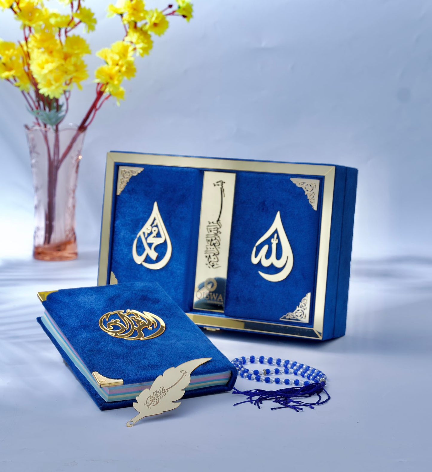 Quran Gift Set Velvet - Blue