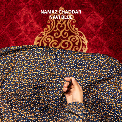 Namaz Chaddar With Sleeves - Navy Blue